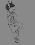  absurd_res anthro clothed clothing gsauce hi_res male monochrome solo zerauskii 