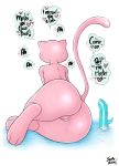  &lt;3 2020 anthro aroused big_butt bodily_fluids butt butt_focus dialogue dildo english_text female fur genital_fluids genitals hi_res inviting legendary_pok&eacute;mon looking_away mew nintendo pink_body pink_fur pok&eacute;mon pok&eacute;mon_(species) pussy pussy_juice pussy_juice_on_dildo saltyxodium sex_toy signature simple_background solo sweat text thick_thighs video_games 