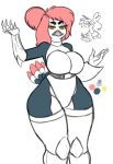  anthro armor avian belly bird breasts clothing cockatielz female leotard love_handles low_res non-mammal_breasts picid solo thick_thighs woodpecker 