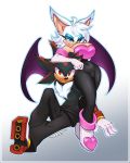  absurd_res anthro big_breasts black_body black_fur breasts clothed clothing digital_media_(artwork) duo eulipotyphlan female fur gloves hair handwear hedgehog hi_res looking_at_viewer male male/female mammal membrane_(anatomy) membranous_wings rouge_the_bat shadow_the_hedgehog simple_background sonic_the_hedgehog_(series) toast-arts wings 