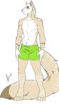  anthro canid canine canis dark_shadow26011994_(character) grey_nose hi_res len4ik555 male mammal solo tattoo white_body wolf yellow_eyes 