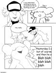  ambiguous_gender anthro audino clothing comic dialogue duo english_text hair hat headgear headwear human long_hair male mammal monochrome n_(pok&eacute;mon) nintendo pok&eacute;mon pok&eacute;mon_(species) roundabout_(artist) speech_bubble text video_games 