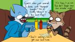  16:9 cartoon_network duo english_text foxxx hi_res male male/male mordecai_(regular_show) raymondfoxxx regular_show rigby_(regular_show) text widescreen 