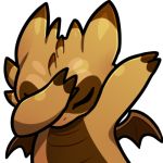 1:1 alpha_channel blitzdrachin conditional_dnp dabbing dragon emote eyes_closed low_res reaction_image wings 