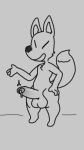  animal_crossing anthro balls big_balls big_butt big_penis bodily_fluids butt canid canine cold_alcohol crazy_redd eyes_always_closed eyes_closed fox genital_fluids genitals huge_balls huge_butt huge_penis hyper hyper_balls hyper_genitalia hyper_penis male mammal monochrome nintendo penis precum short_stack smile solo uncut video_games 