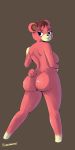  absurd_res animal_crossing anthro big_breasts biped breasts butt cheri_(animal_crossing) female fur hair hi_res loodlenoodleart looking_back mammal nintendo nude simple_background solo solo_focus ursid video_games 