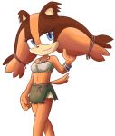  alpha_channel anthro badger blue_eyes breasts clothing female goshaag jewelry mammal mustelid musteline navel necklace smile solo sonic_boom sonic_the_hedgehog_(series) sticks_the_jungle_badger video_games 