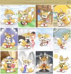  2017 2_tails absurd_res alternate_costume amy_rose anthro basket being_watched blonde_hair blue_eyes book brown_body brown_fur brush canid canine chair clothing cosmo_the_seedrian cosplay countershade_face countershade_torso countershading cream_the_rabbit crossover dipper_pines dipstick_tail disney dr._eggman english_text eulipotyphlan eyewear female flying footwear fox fur furniture gloves goggles goggles_on_head grass gravity_falls green_body hair handwear hat headgear headwear hedgehog hi_res holding_basket holding_book holding_brush holding_cup holding_object holding_tool holding_toothbrush howxu inside lagomorph looking_at_another male mammal miles_prower multi_tail multicolored_body multicolored_fur multicolored_tail one_eye_closed open_mouth outside pink_body ran_yakumo screwdriver simple_background snow sonic_the_hedgehog_(series) sonic_x standing text tools toothbrush touhou tree two_tone_body two_tone_fur video_games white_background white_body white_countershading white_fur yellow_body yellow_fur 