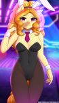  2020 5_fingers adagio_dazzle_(eg) anthro clothed clothing digital_media_(artwork) equestria_girls equid equine eyebrows eyelashes fake_rabbit_tail fake_tail female fingers front_view hasbro hi_res looking_at_viewer mammal my_little_pony purple_eyes smile solo text twistedscarlett60 url 