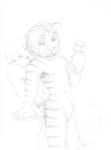  dessert drawing felid food ice_cream lutrine mammal mustelid pantherine pencil_(disambiguation) sketch tiger tigratigerson 