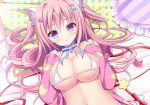  animal_ears bikini_top blush long_hair original pink_hair shiwasu_horio 