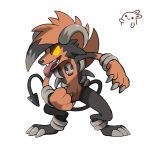  1:1 2_horns anthro black_body black_fur black_nose bone brown_body brown_fur brown_hair canid canid_demon canine claws demon ebaruon fur fusion glowing glowing_eyes grey_claws hair hellhound horn houndoom lycanroc mammal midnight_lycanroc nintendo open_mouth pok&eacute;mon pok&eacute;mon_(species) pok&eacute;mon_fusion skull standing teeth toe_claws tongue tongue_out video_games yellow_eyes 