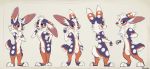  2020 anthro aseethe digital_media_(artwork) fur hi_res lagomorph leporid male mammal nude orange_body orange_fur purple_body purple_fur rabbit sepiapaws solo standing white_body white_fur 