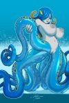  2:3 animal_humanoid bakuhaku big_breasts breasts cephalopod cephalopod_humanoid female genitals hi_res humanoid looking_at_viewer marine marine_humanoid mollusk mollusk_humanoid nipples nude octopus_humanoid presenting presenting_pussy pseudo_hair pussy solo tentacle_hair tentacles 