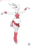  2:3 antelope anthro belly belly_dancer big_belly bovid breasts clothed clothing dancing digital_media_(artwork) disney drxii female fur gazelle gazelle_(zootopia) hair hi_res horn mammal pregnant simple_background solo zootopia 