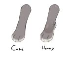  3_toes ambiguous_gender claws english_text feet foot_shot fur grey_body grey_fur multicolored_body multicolored_fur simple_background siroc solo text toes two_tone_body two_tone_fur 