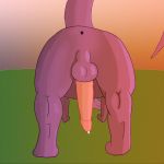  1:1 anus azurest_boi balls big_penis bodily_fluids butt cum cum_leaking dragon feral genital_fluids genitals hi_res long_penis looking_at_viewer male penis pent_up presenting presenting_hindquarters rear_view solo 