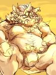  2020 3:4 anthro asian_mythology balls belly bulge clothing east_asian_mythology foo_dog genitals japanese_mythology kemono komainu male mammal moobs mythology nipples overweight overweight_male sitting solo underwear yazoe yōkai 