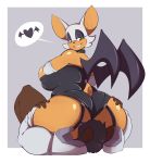  absurd_res anthro breasts butt chiropteran clothing duo facesitting female gin-blade hi_res male male/female mammal rouge_the_bat sonic_the_hedgehog_(series) 