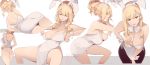  animal_ears bunny_ears dress mikoto_akemi thong 