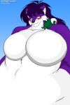  anthro blush breasts canid canine chris_t._snuggleskunk cjshadorunner eyewear female fox glasses hi_res macro male male/female mammal mephitid micky size_difference skunk smile solo 