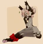 2025 andromorph anthro black_claws blonde_hair bound bow_ribbon brown_ears brown_markings brown_tail_tip canada_lynx claws clothing collar collar_tag digital_media_(artwork) dipstick_tail ear_tuft facial_markings facial_tuft felid feline fluffy fur fur_markings genitals gloves_(marking) green_eyes green_heart hair hand_on_face head_markings heart_symbol inner_ear_fluff intersex jamie_(fauchsil) leg_markings legs_tied legwear lighter_belly looking_at_viewer lying lynx mammal markings nonbinary_(lore) nub_tail on_side pawpads paws pink_nose pink_pawpads prese presenting presenting_pussy pussy red_bow red_bow_ribbon shaded simple_background sitting socks_(marking) solo stockings tail tail_markings tan_body tan_fur tied_hair translucent translucent_clothing translucent_legwear translucent_stockings tuft warrms white_claws yellow_sclera