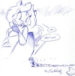 2003 amarim ambiguous_fluids anthro asking_another big_breasts bread breasts canid canine chest_tuft cleavage clothed clothed_female clothing confusion dipstick_tail dress dripping duo eric_schwartz eyelashes eyelashes_through_hair female food fox fur gesture gloves_(marking) grumpy hair hand_gesture hatching_(art) larger_female leg_markings long_hair long_tail looking_down_at_another male male/female mammal markings messy monochrome motion_lines open_mouth pen_(artwork) pointing pointing_up question raised_hand shaded sheila_vixen signature simple_background simple_shading sitting size_difference sketch smaller_male socks_(marking) speech_bubble tail tail_markings traditional_media_(artwork) translucent translucent_hair tuft vocalization walking wet wet_body wet_fur white_background