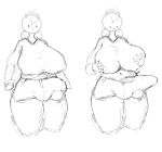  anthro belly big_breasts big_penis bottomwear breasts bulge clothed clothing erection fondling genitals hair hand_on_breast herm hi_res hotpants huge_breasts huge_penis hyper hyper_genitalia hyper_penis intersex navel nipple_outline nipples penis shorts sketch sodongs solo standing tenting 