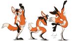  4_fingers absurd_res anthro canid canine fingers fox fur hi_res looking_at_viewer male mammal open_mouth orange_body orange_fur simple_background solo swishchee teeth toes tongue white_background 