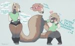  2020 5_fingers 5_toes anteater anthro breasts brown_body brown_fur clothed clothing digital_media_(artwork) english_text evehly female fingers fur mammal pilosan solo text toes xenarthran 
