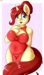  absurd_res an-tonio anthro asian_clothing big_breasts breasts chinese_clothing chinese_dress cleavage clothed clothing dress east_asian_clothing equid equine female golden_brooch hasbro hi_res horn mammal mature_female my_little_pony simple_background slightly_chubby unicorn 