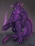  &lt;3 2020 5_fingers 5_toes abs anthro balls biceps big_balls big_penis black_nose bodily_fluids canid canine canis chest_tuft dragon ear_tuft eyebrows fingers fur genital_fluids genitals grey_background hair hand_on_penis hi_res horn huge_balls huge_penis humanoid_genitalia humanoid_penis hybrid male mammal markings multicolored_body multicolored_fur muscular muscular_male navel neck_tuft nipples pecs penis precum precum_drip pubes purple_body purple_eyes purple_fur purple_hair salem_(thydris) signature simple_background solo standing teeth textured_background thydris toes tuft two_tone_body two_tone_fur vein wolf 