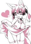  anthro breasts canid canine clothing female fur hair mammal nipples open_mouth simple_background solo tanu-tan white_background 