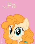  2020 4:5 absurd_res earth_pony english_text equid equine female feral freckles friendship_is_magic grin hair happy hasbro headshot_portrait hi_res horse looking_at_viewer mammal my_little_pony orange_hair parclytaxel pear_butter_(mlp) pink_background pony portrait signature simple_background smile solo tan_body teal_eyes text 