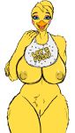  absurd_res avian big_breasts bird blue_eyes breasts chicken female five_nights_at_freddy&#039;s five_nights_at_freddy&#039;s_2 galliform gallus_(genus) genitals hi_res non-mammal_breasts phasianid pussy solo starnina15 toy_chica_(fnaf) video_games 