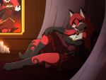  4:3 4_toes 5_fingers anthro breasts canid canine canis clothed clothing digital_media_(artwork) domestic_dog female fingers fur hair husky infinitedge2u mammal nordic_sled_dog red_body red_fur red_hair solo spitz toes 