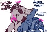  absurd_res anthro body_hair chubby_male corruption demon dialogue duo english_text genitals hi_res kamudragon_(artist) magic male male/male mammal mind_control musclegut nipples overweight overweight_male penis priest text uncut ursid 