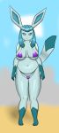  absurd_res anthro bikini bikini_top clothing eeveelution female glaceon glacore471 hi_res nintendo pok&eacute;mon pok&eacute;mon_(species) solo swimwear video_games 