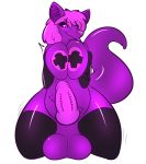  2020 alpha_channel anthro balls belly big_balls big_breasts big_penis black_sclera breast_squish breasts canid canine canis ear_piercing erection front_view fur genital_piercing genitals gynomorph hi_res intersex kneeling knot latex_armwear latex_stockings lightningfire12 mammal mostly_nude motion_lines pasties penis penis_piercing piercing pink_body pink_eyes pink_fur simple_background solo squish thick_thighs transparent_background wide_hips wolf 