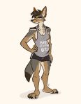  anthro canid canine canis clothed clothing coyote female mammal nicnak044 pregnant sahara_(nicnak044) solo 