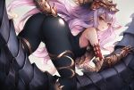  armor artist_revision bodysuit cameltoe granblue_fantasy inaba_sunimi medusa_(shingeki_no_bahamut) pointy_ears shadowverse shingeki_no_bahamut tail 