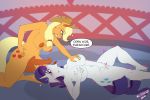  &lt;3 &lt;3_eyes 3:2 animal_genitalia animal_penis anthro anthro_on_anthro anthrofied applejack_(mlp) balls big_breasts blush breast_grab breasts clothing crossgender cutie_mark dialogue duo equid equine equine_penis erection female fingering friendship_is_magic ftg_crossgender fti_crossgender genitals gynomorph gynomorph/female hand_on_breast hand_on_hip hasbro hat headgear headwear hi_res holding_breast horn intersex intersex/female kneeling lying mammal mask masturbation my_little_pony nipples nude on_back open_mouth penis rarity_(mlp) tongue tongue_out unicorn vaginal vaginal_fingering vaginal_masturbation wolfmask 