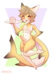  absurd_res anthro clothed clothing femboy_hooters fish genitals girly hi_res looking_at_viewer male marine nepentz penis shark solo yellow_body young 