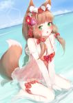  animal_ears cleavage princess_connect princess_connect!_re:dive tail white_clover_(unfy8472) 