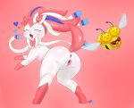  anus butt combee eeveelution female feral fullfolka genitals hi_res male nintendo pok&eacute;mon pok&eacute;mon_(species) pussy sylveon video_games 