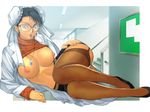  :p breasts bun_cover chun-li cosplay double_bun glasses hands high_heels homare_(fool's_art) justice_gakuen labcoat large_breasts legs minazuki_kyouko minazuki_kyouko_(cosplay) naughty_face nipples shoes solo street_fighter thighhighs tongue tongue_out 