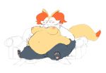  2020 belly big_belly big_breasts big_butt blush braixen breasts butt canid canine colored damage digital_media_(artwork) female fur hi_res huge_butt hyper hyper_belly ivelischpfuli mammal nintendo nipples nude obese obese_female overweight overweight_female pok&eacute;mon pok&eacute;mon_(species) scarlet_(oofrowdy) simple_background sitting sketch solo video_games 