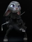  2020 3d_(artwork) anthro black_background black_clothing claws clothing crossover digital_media_(artwork) disney ears_down eyebrows eyelashes female fingers fur grey_body grey_fur handwear hi_res holding_object holding_weapon judy_hopps katana lagomorph legwear leporid long_ears looking_aside mammal melee_weapon melo multicolored_body multicolored_ears multicolored_fur nier_automata pink_nose pivoted_ears purple_eyes rabbit simple_background solo standing sword tights toe_claws toeless_legwear weapon white_body white_fur zootopia 