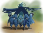  2018 after_sex animal_genitalia avian beak bird blu_(rio) blue_body blue_feathers blue_macaw blue_sky_studios bodily_fluids butt cloaca cum cum_in_cloaca cum_inside cum_on_butt feathered_wings feathers female feral feral_on_feral genital_fluids genitals group jewel_(rio) macaw male male/female moisteaglevent neotropical_parrot nude parrot rio_(series) roberto_(rio) tail_feathers true_parrot wings 