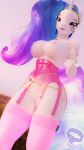  3d_(artwork) 9:16 anthro anthrofied beckoning big_breasts breasts clothing digital_media_(artwork) equid equine female friendship_is_magic genitals gesture hasbro hi_res horn legwear looking_at_viewer mammal my_little_pony nipples princess_celestia_(mlp) puppy3d pussy solo thigh_highs unicorn 